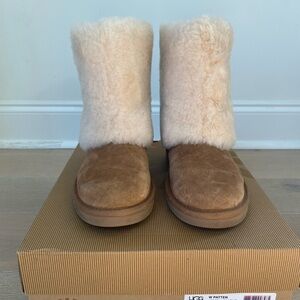 UGG Sheepskin Boots in Tan and Cream